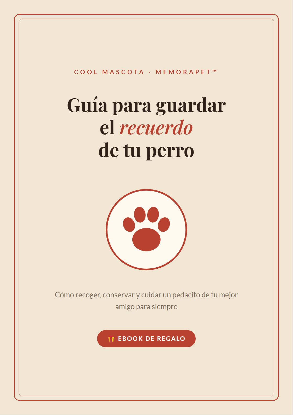 Portada del eBook Guía para guardar el recuerdo de tu perro