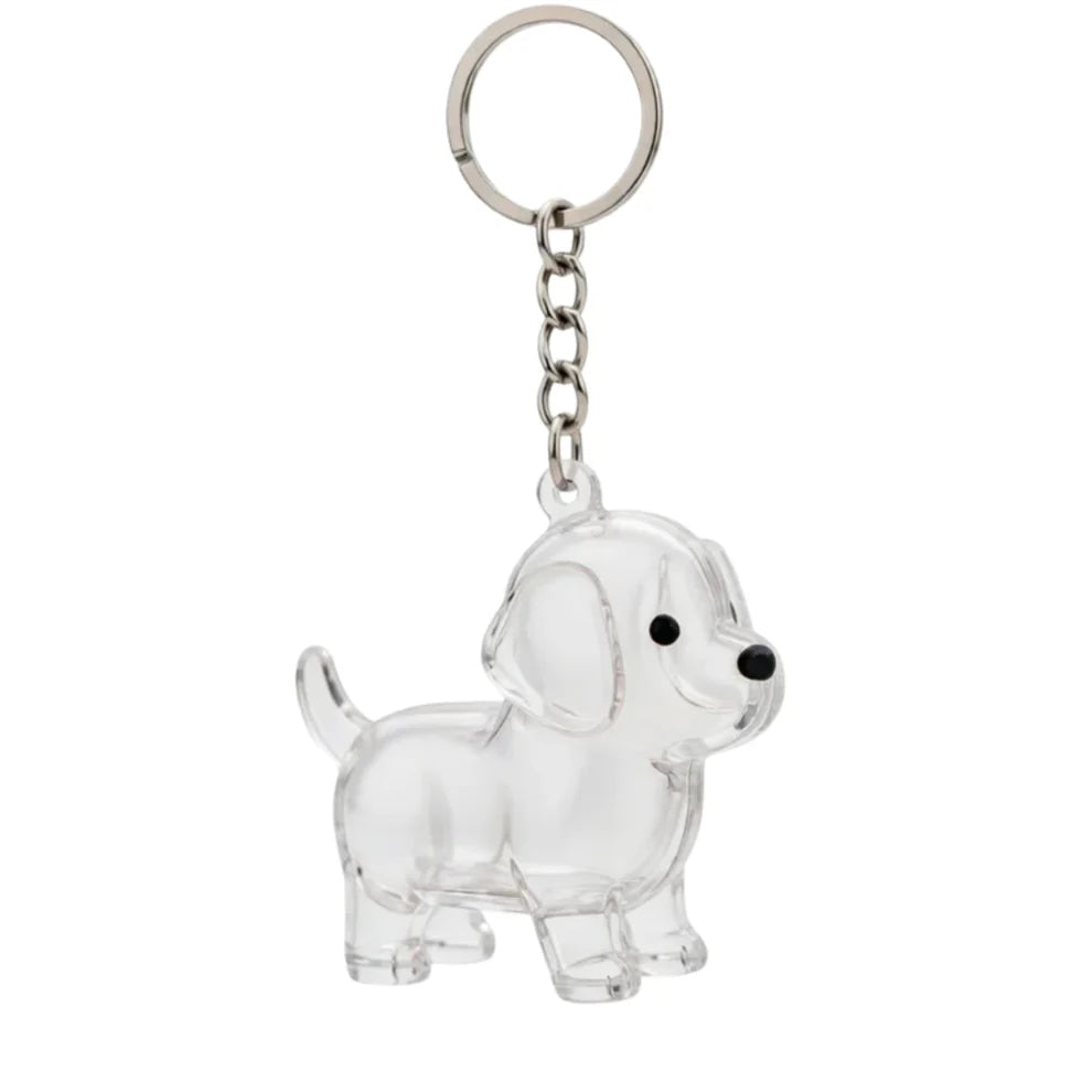 Llavero de Recuerdo para Mascotas con Cápsula Transparente para Pelo