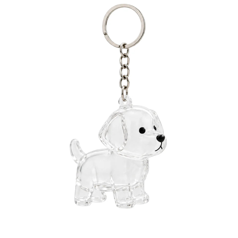 Llavero de Recuerdo para Mascotas con Cápsula Transparente para Pelo